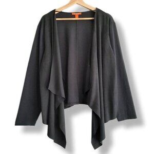 JOE FRESH Mixed Media Open Front Waterfall Cardigan Sz 3X Flawed